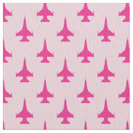 F-16 Viper Fighter Jet Pattern Fuchsia Stof