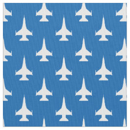 F-16 Viper Fighter Jet Pattern Wit Stof