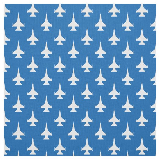 F-16 Viper Fighter Jet Pattern Wit Stof (Swatch)