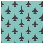 F-16 Viper Fighter Jet Pattern Zwart Stof (Close Up)