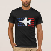 F-16 Viper Fighter Jet Red White Blue Star Stripes T-shirt (Voorkant)