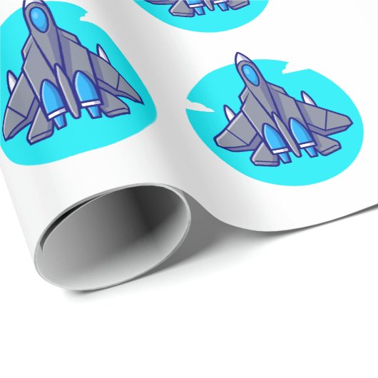 F-16 Viper Fighter straalpatroon op inpakpapier (Rol Hoek)