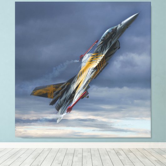 F-16 XTM X-tijger Canvas Afdruk (Insitu (Houten vloer))