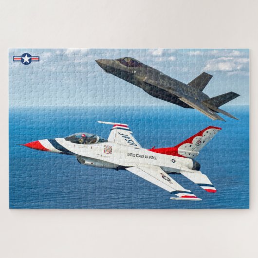 F-16C en F-35A (20x30 INCH) Legpuzzel (Horizontaal)