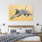 F-16C FALCON 32x48 Canvas Afdruk (Insitu (Slaapkamer))