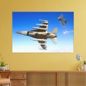 F-16C FALCON 40x60 Canvas Afdruk (Insitu (Woonkamer))