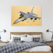 F-16C FALCON 40x60 Canvas Afdruk (Insitu (Slaapkamer))