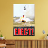 F-16C FALCON - EJECT! 24 x 36 Canvas Afdruk (Insitu (Woonkamer))