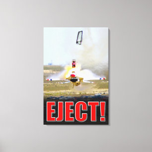 F-16C FALCON - EJECT! 24 x 36 Canvas Afdruk