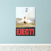 F-16C FALCON - EJECT! 24 x 36 Canvas Afdruk (Insitu (Houten vloer))