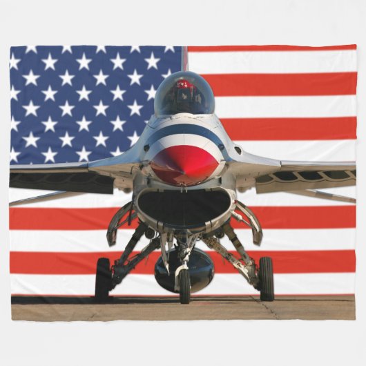 F-16C FALCON FLEECE DEKEN (Voorkant (Horizontaal))