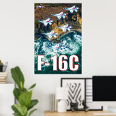 F-16C FALCON POSTER (Thuiskantoor)