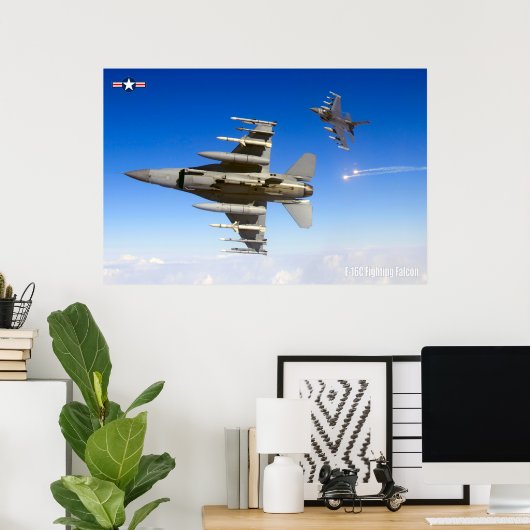 F-16C FALCON POSTER (Thuiskantoor)