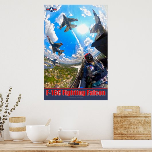 F-16C FALCON POSTER (Keuken)