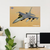 F-16C FALCON POSTER (Thuiskantoor)