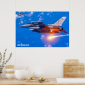 F-16D FALCON BESTRIJDING POSTER (Keuken)