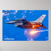 F-16D FALCON BESTRIJDING POSTER (Voorkant)