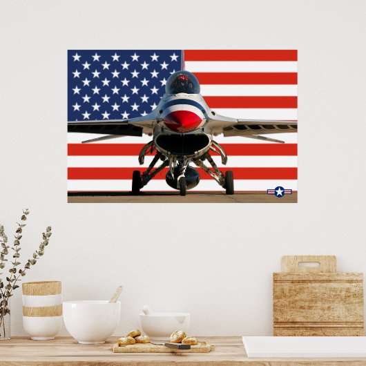 F-16D FALCON BESTRIJDING POSTER (Keuken)