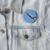 F 16s Vliegtuigen Ronde Button 5,7 Cm (In situ)