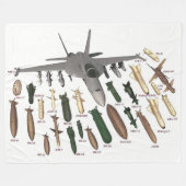 F-18 en het is BEWAPENING Fleece Deken (Voorkant (Horizontaal))