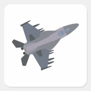 F-18 hoornaar vierkante sticker