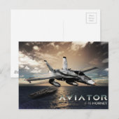 F-18 Hornet Fighter Jet Briefkaart (Voorkant / Achterkant)
