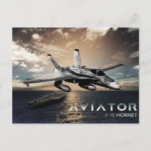 F-18 Hornet Fighter Jet Briefkaart (Voorkant)
