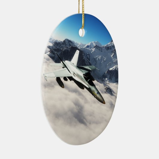 F 18 Hornet Keramisch Ornament (Rechts)