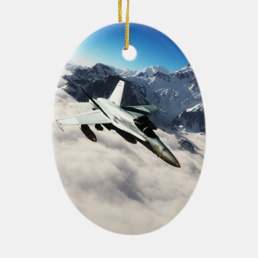 F 18 Hornet Keramisch Ornament (Achterkant)