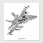 F-18 Hornet, Multirole Fighter Jet Vliegtuig Sticker (Vel)