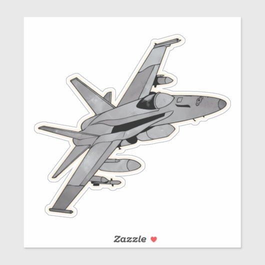 F-18 Hornet, Multirole Fighter Jet Vliegtuig Sticker (Vel)