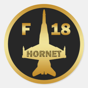 F-18 HORNET RONDE STICKER