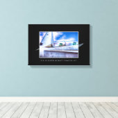 F-18 HORNETFIGHTER JET EENVOUDIG CANVAS AFDRUK (Insitu (Houten vloer))