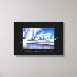 F-18 HORNETFIGHTER JET EENVOUDIG CANVAS AFDRUK