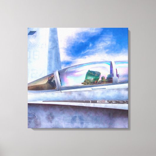 F-18 HORNETFIGHTER JET EENVOUDIG CANVAS AFDRUK (Voorkant)