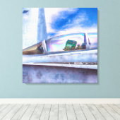 F-18 HORNETFIGHTER JET EENVOUDIG CANVAS AFDRUK (Insitu (Houten vloer))