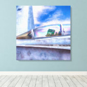 F-18 HORNETFIGHTER JET EENVOUDIG CANVAS AFDRUK (Insitu (Houten vloer))