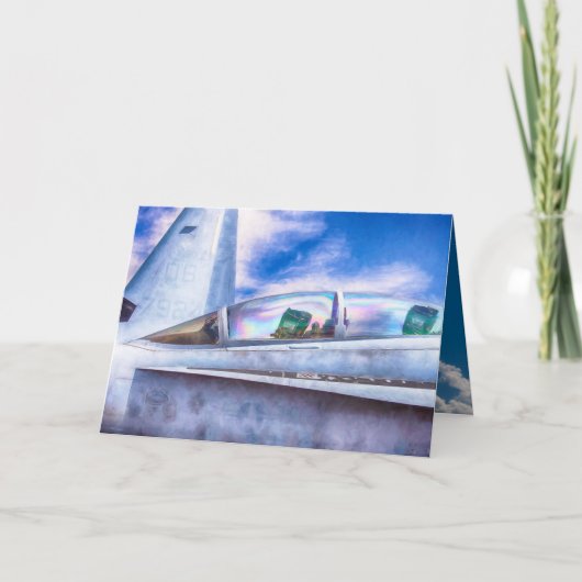 F-18 HORNETFIGHTER JET EENVOUDIG KAART (Voorkant)