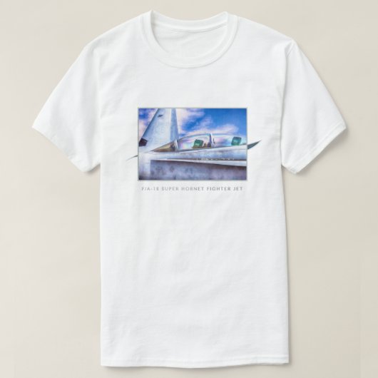 F-18 HORNETFIGHTER JET EENVOUDIG T-SHIRT (Design voorkant)