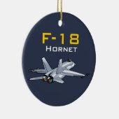 F-18 Super Hornet-Vliegtuig Keramisch Ornament (Rechts)
