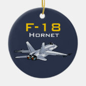 F-18 Super Hornet-Vliegtuig Keramisch Ornament (Voorkant)