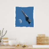 F-18 y luna poster (Keuken)