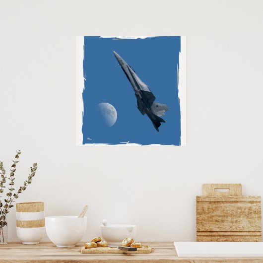 F-18 y luna poster (Keuken)