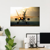 F-18C Hornet-draagster na de opheffing Poster (Thuiskantoor)