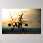 F-18C Hornet-draagster na de opheffing Poster (Voorkant)