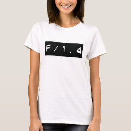 F/1.4 Selectieve focus T-shirt