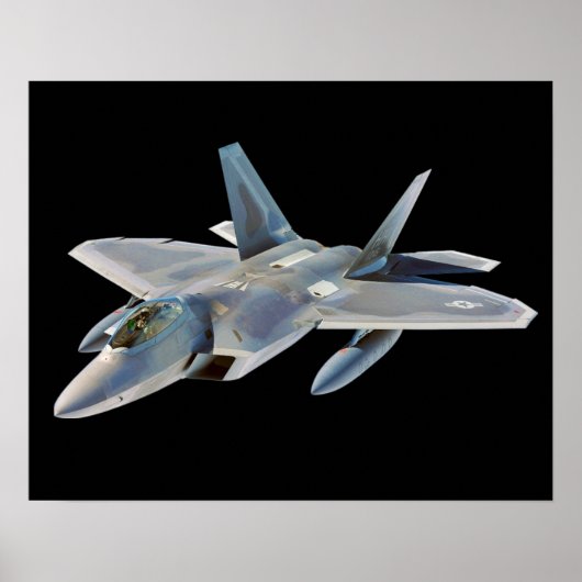 F-22 Aangepaste achtergrondkleur voor Raptorstrijd Poster (Voorkant)