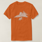 F-22 Blauwdruk van de luchtmacht van het Vliegtuig T-shirt (Design voorkant)