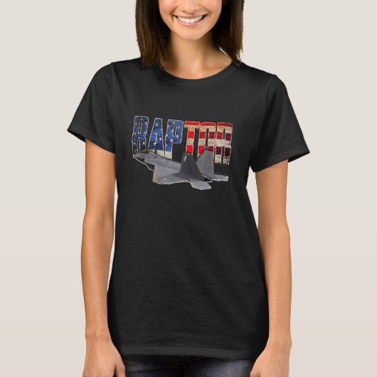 F 22 F22 Raptor Jet Fighter Plane US Flag Pilot T-shirt (Voorkant)