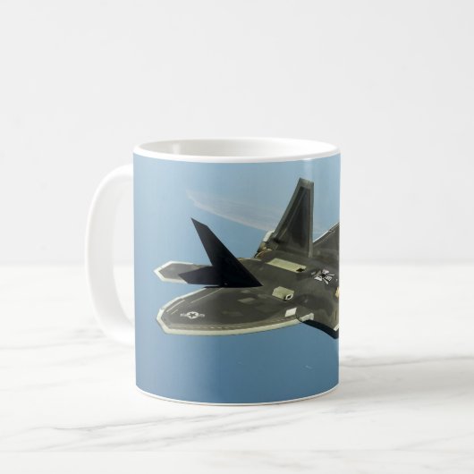 F-22 Fighter Jet Koffiemok (Voorkant links)